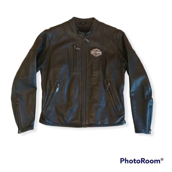 Women's Medium M Harley-Davidson Leather Jacket With Liner Embroidered - Picture 2 of 8
